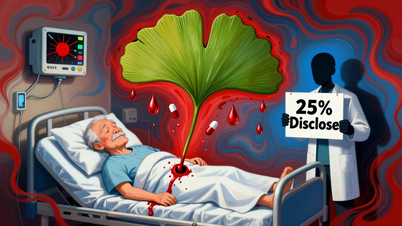 Ginkgo leaf causing severe bleeding in elderly patient with spiked INR monitor