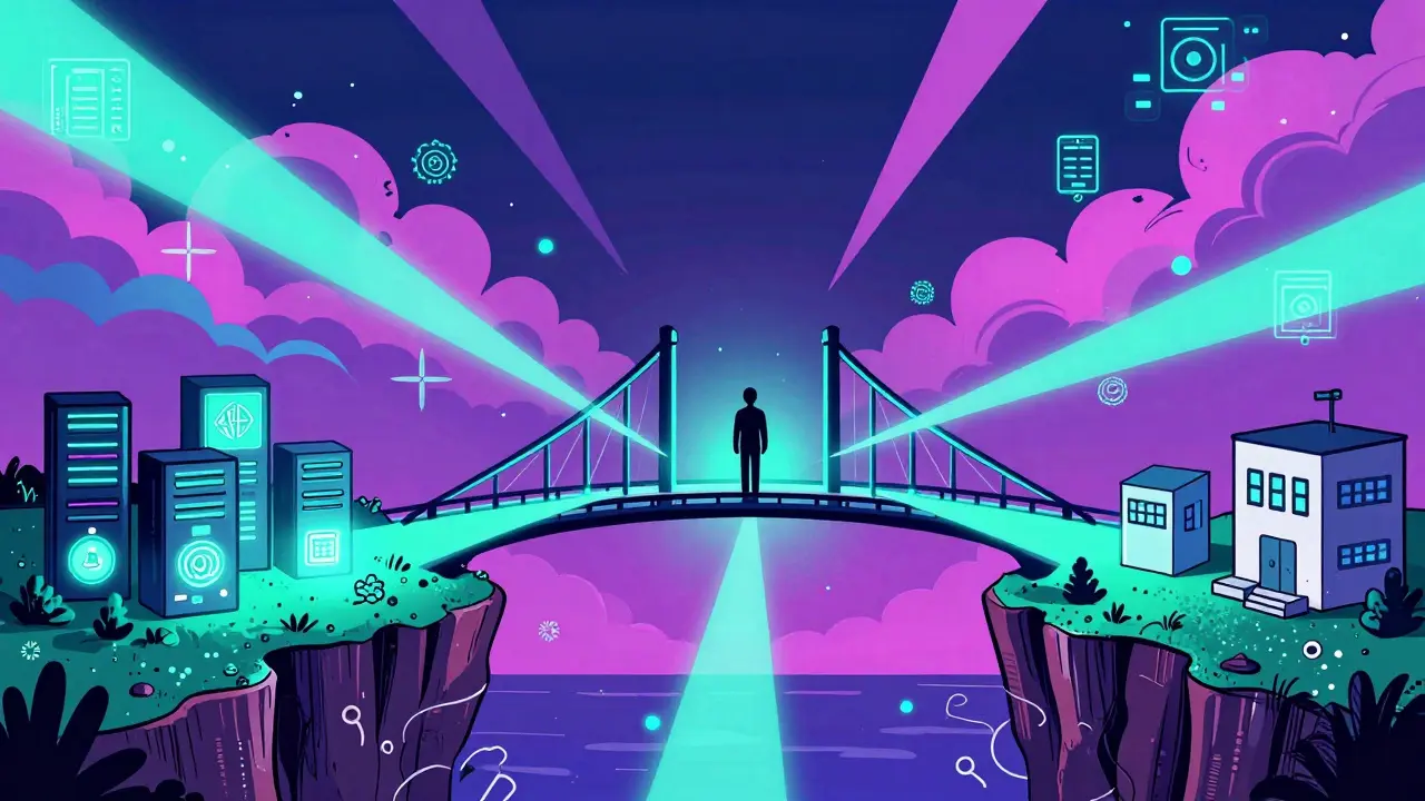 Digital bridge connecting healthcare systems worldwide