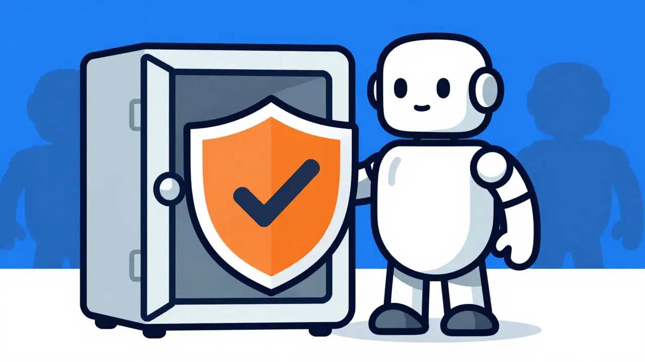 Stylized graphic showing a digital shield protecting against unsafe online pharmacy purchases.